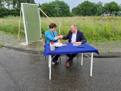 Tekenmoment nieuwbouw gemeentewerf en grondstoffencentrum Roden voor Gemeente Noordenveld