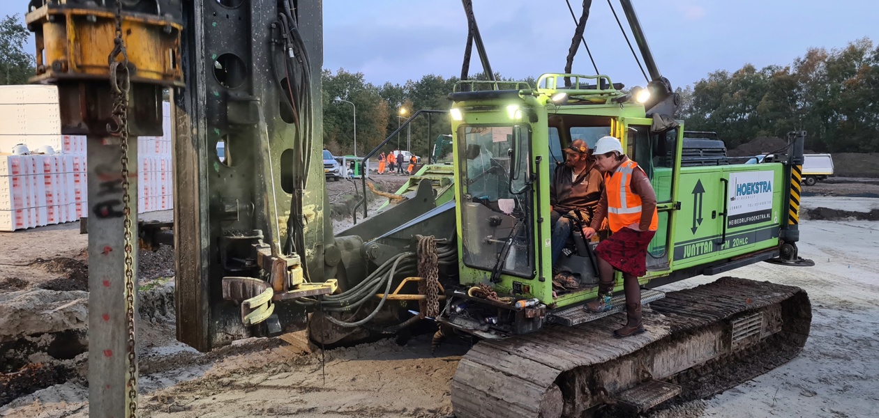 Start bouwfase circulaire gemeentewerf Roden