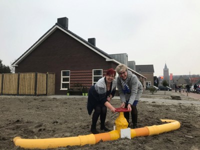 Gaskraan dicht bij opgeleverde nieuwbouw woningen uit Sexbierum