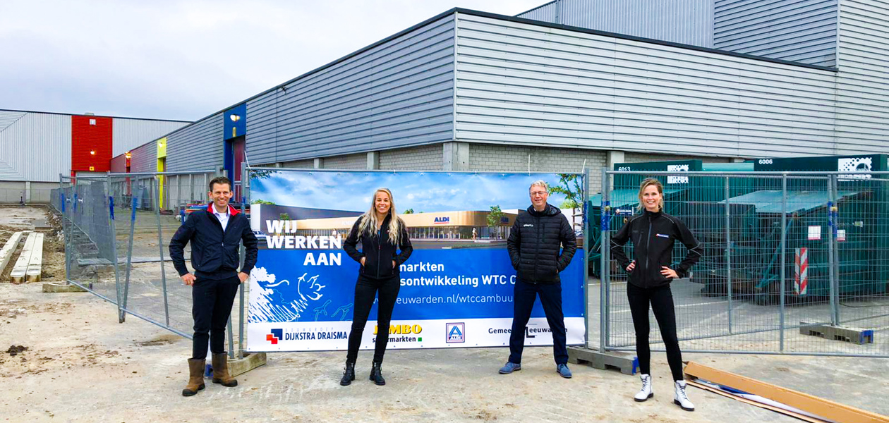 Startmoment nieuwbouw supermarkten WTC Cambuur gebied Leeuwarden