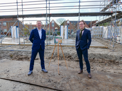 Accolade en Bouwgroep Dijkstra Draisma starten met de bouw van 16 huurwoningen aan de Wietske Tademalaan in Joure