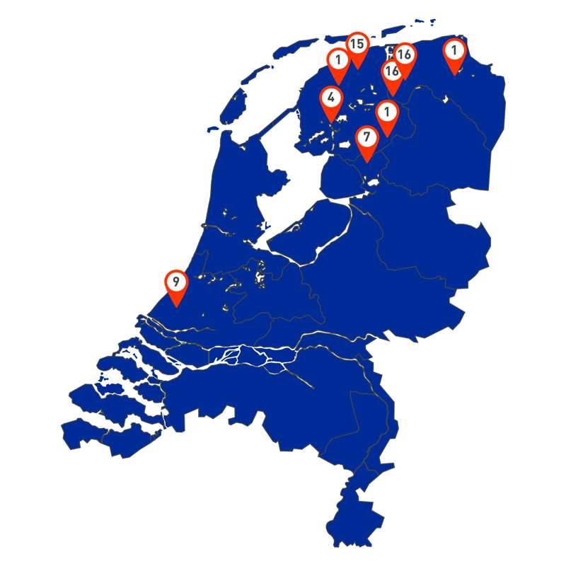 Aantal luchtmeters (van BGDD) in Nederland