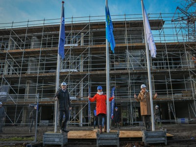 Nieuwbouw appartementen WoonFriesland Kûpersstrjitte Burgum bereikt hoogste punt