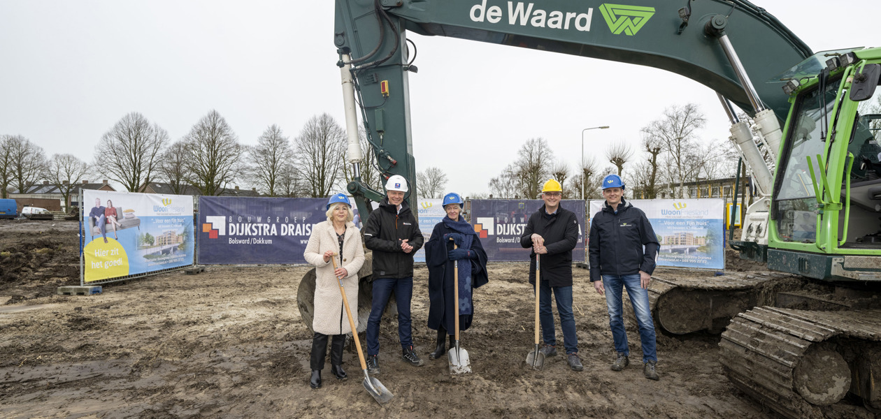 Start bouw van 45 appartementen aan Goeman Borgesiuslaan in Sneek